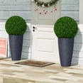 thumbnail image 7 of 21 inch Tall Planters for Outdoor Plants Set of 2,Tall Plant Pots with Drainage Hole,Large Flower Pots for Indoor Front Porch Garden Home Patio,DarkGrey, 7 of 7