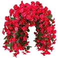 thumbnail image 2 of 20 Inch Artificial Hanging Morning Glory Plants Realistic Trailing Vines For Outdoor Spring Summer Porch Patio Home Decor 1Pc, 2 of 9