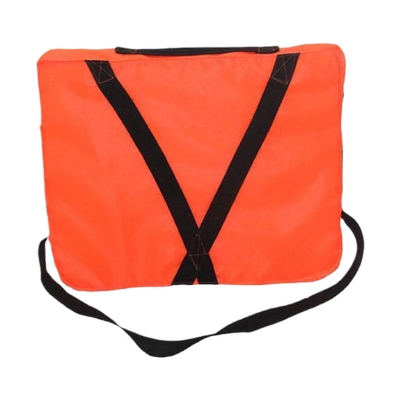 High Buoyancy Throwable Boat Flotation Device, Waterproof Throw Cushion with Strap for Boating Kayaking Water Activities,1,42 x 33cm,Orange