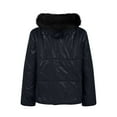 thumbnail image 6 of YOIAVAIOY Women Winter Warm Down Jacket Thick Slim Flash Coat Outdoor Faux Fur Hood Parka Short Slim Puffer Jacket Black XXXXL, 6 of 9