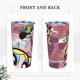 thumbnail image 4 of Vaso de 20 oz de Las Chicas Superpoderosas, taza de viaje para automóvil con aislamiento al vacío de acero inoxidable, taza con pajita para bebidas calientes, té helado y café, 4 of 8