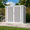 2.5'x4.6' Light Gray, variant on 6' x 4' Outdoor Storage Shed with Base, ENYOPRO Galvanized Metal Garden Tool Shed with Lockable Double Doors, Sloped Roof & Vent for Backyard Patio Lawn, Gray