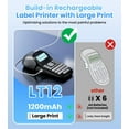 thumbnail image 2 of Label Maker Machine with Tape Portable Label Makerwith Keyboard LT tooth Label Printer Small Handheld Labeler Rechargeable with Multiple Templates Font Icon for Home Organization, 2 of 9