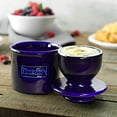 thumbnail image 4 of Butter Bell® Crock – Café Retro Cobalt Ceramic Butter Holder with Lid, Keeper for Spreadable Butter, 4 of 7