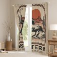 thumbnail image 3 of Homewish Teens Western Farmhouse Horse Black Out Curtains,Exotic Style Curtains Pack of 2 (42x63 Each),Retro Vintage Bedroom Curtains,Breathable Home Decor, 3 of 6