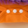 thumbnail image 6 of Usaibhir Halloween Newborn Baby Girls Romper Dress Long Sleeve Pumpkin Ghost Print Skirt Hem Jumpsuits Headband 3PCS Newborn Outfit for 0-3M Orange, 6 of 9