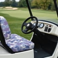 thumbnail image 6 of Pzuqiu Dinosaur Silhouette Camo Golf Cart Seat Cover Set - 2-Piece Stretchable Washable Protector | Fits EZGO, Club Car & Yamaha | Fun Golf Cart Accessory, 6 of 10