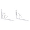 thumbnail image 3 of 2 soportes para estantes de pared, soportes de esquina resistentes y decorativos. Blanco, 3 of 9