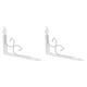 thumbnail image 3 of 2 soportes flotantes para estantes de pared, gruesos, resistentes y decorativos. Blanco, 3 of 9