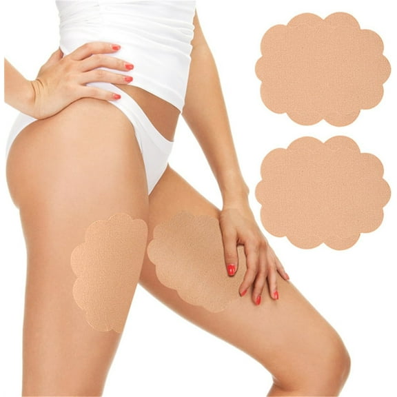 Duslogis Thigh Inner Anti Chafing Stickers, 10 Pcs Ultra-Thin Elastic Thigh Anti Friction Pads, Disposable Self Adhesive Thigh Chafing Rub Prevention Tape Patches, Thigh Lift Skin Tape