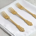 thumbnail image 6 of Efavormart 24 Pack | 8" Metallic Gold Baroque Disposable Cutlery Plastic Forks for Wedding Party Banquet Events Candy Buffet, 6 of 10