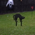 thumbnail image 5 of Estacas Para Letreros De Jardín Estacas de acrílico para insertar en el suelo de Halloween para adornos de césped al aire libre (gato negro A), 5 of 5