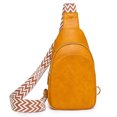 thumbnail image 4 of ibiyuan Small Sling Backpack Crossbody Bags Women Men Retro Large Capacity Zipper Messenger Bag for Women, Fashion Solid Pattern Practical Daily Shoulder Crossbody Bag, 4 of 7