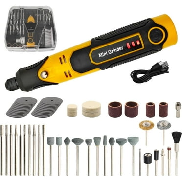 VQJTCVLY Mini Cordless Rotary Tool, 3-Speed and USB Charging with 57 Accessories, Multi-Purpose 3.7V Power Rotary Tool for Sanding, Polishing, Drilling, Etching, Engraving, DIY Crafts