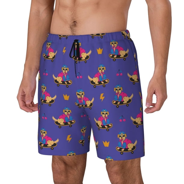 Fotbe Labrador Retriever Dog Traje de Baño para Hombre – Shorts de Natación de Secado Rápido con Forro y Bolsillos-Large