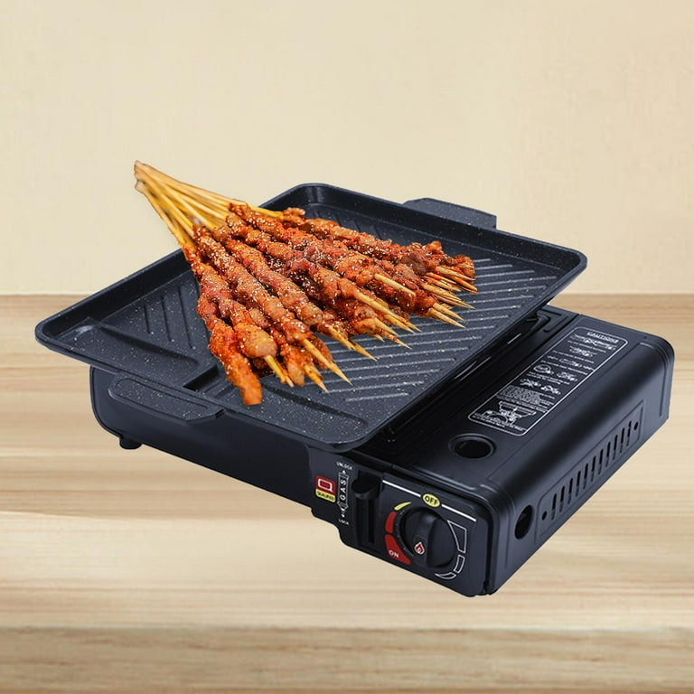 1 Set Small BBQ Grill Pan, Portable Non-Stick Stovetop Plate, Barbecue  Griddle Pan, Cokking Supplies