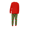 thumbnail image 6 of Onlypjs Family Matching Christmas Pajamas – Red Elf & Reindeer Print Long Sleeve Top and Festive Green Pattern Pants for Women, Men, 6 of 8