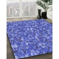 thumbnail image 3 of Ahgly Tapis d'Intérieur Lavable en Machine Carré Transitionnel Bleu Ciel, 4 Pieds Carré, 3 of 7