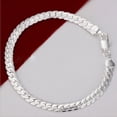 thumbnail image 2 of Silver Plated Fashion Snake Chain 5 mm Width Bangle Jewelry Trendy Men Bracelets, 2 of 6