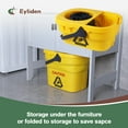 thumbnail image 4 of Eyliden Collapsible Mop Bucket with Wringer Set with Wheels for Home, Industrial Use, Yellow, 4 of 7