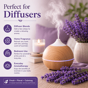 Lavender Essential Oil - 1 fl oz (30 ml) - Amber Glass Bottle w/ Euro Dropper - Therapeutic Grade - GreenHealth
