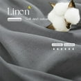 thumbnail image 4 of EcoNesxp Gray Linen Curtains 95" Length 2 Piece Set Dark Gray Light Filtering Country Modern Neutral Living Room Back Pull Pinch Pleat Curtains 95" Length Inch Length 2 Piece Set, 4 of 5