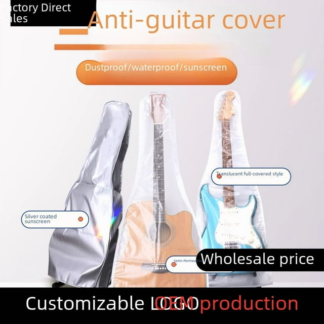 Durable Transparent Matte Guitar Cover with Sun Protection – Dustproof, Water-Resistant All-in-One Case for 40/41 Inch Acoustic & Electric Guitars, Home Use, Breathable Design