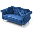 thumbnail image 5 of Glory Furniture Hollywood Velvet Loveseat in Navy Blue, 5 of 6