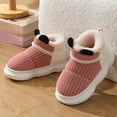 thumbnail image 7 of WRTFVZA Boys Slippers Girls Slippers Fashionable Cute Ear Design Thickened Warm Comfort Indoor Outdoor Non- Soft Sole Toddler Kids Shoes,Red, 7 of 7