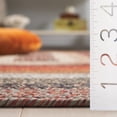 thumbnail image 6 of SAFAVIEH Braided Tendrils Striped Machine Washable Reversible Area Rug, Brown/Rust, 8' x 10' Oval, 6 of 12