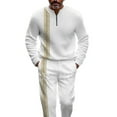 thumbnail image 6 of Men's casual sports long sleeved jogging suit two-piece jacket and pants set, 6 of 12