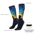 thumbnail image 4 of KLL Abstract Starry Sky Print Cool Socks Men's Women's Crew Socks Funny Crazy Novelty Stockings, 4 of 6