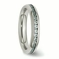 thumbnail image 4 of Stainless Steel 4mm March Blue Cubic Zirconia Cz Ring Birthstone, 4 of 10