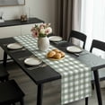 thumbnail image 2 of Sage Green Buffalo Plaid Table Runner 72 Inches Long, Farmhouse Green White Checkered Kitchen Coffee Dining Table Decoration for Home Party Birthday Wedding Home Decor 18x72 Inches, 2 of 8