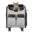 thumbnail image 1 of Transportadora para perro o gato, Mochila de viaje o paseo con ruedas y ventilación Maleta Transportadora mascotas, 1 of 5