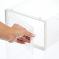 thumbnail image 6 of mDesign Plastic Stackable Closet Shoe Storage Box, Side Opening, 12 Pack, Clear, 6 of 9
