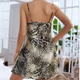 thumbnail image 4 of Xysaqa Women Sexy Nightgown Chemise Mini Slip Dress Floral Print V Neck Negligee Sleepwear Spaghetti Straps Sleepdress Ladies Lingerie Summer Savings, 4 of 6