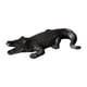 thumbnail image 2 of Majestuosa figura de cocodrilo hecha a mano, escultura de caimán para una elegante decoración del hogar. negro, 2 of 9