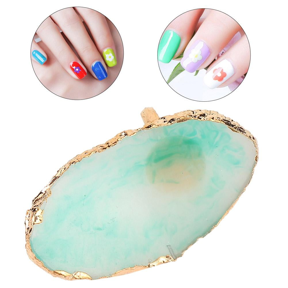 Download Kritne Nail Gel Plate, Resin Plastic Plate, Resin Mini Nail Art Gel Polish Color Mixing Plate ...