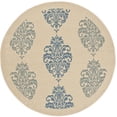 thumbnail image 2 of Safavieh Courtyard Jenny Medallion Indoor/Outdoor Area Rug, Natural/Blue, 5'3" x 5'3" Round, 2 of 8