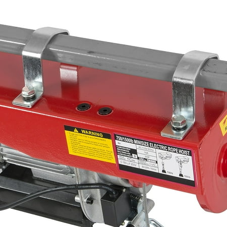 - Gizmo Supply Electric Motor Overhead Winch Hoist Crane Lift w/ Remote Control, 1500 LB Capcity