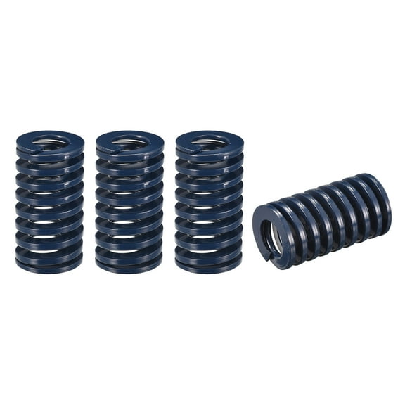 Die Spring, 4 Pack 25mm OD 45mm Long Spiral Stamping Light Load Compression Die Springs, Blue
