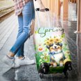thumbnail image 3 of Miniature American Shepherd Hello Spring Time Flower Floral Nature Travel Luggage Cover MAS Dog Lover Gifts Suitcase Dust Protective Decor - 02031, 3 of 5