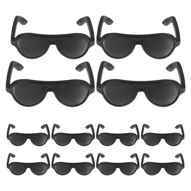 12 Uds. Mini gafas de sol de muñeca a la moda, gafas de sol de muñeca, Mini gafas de sol pequeñas de plástico, gafas de vestir para muñecas, gafas pequeñas