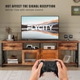 thumbnail image 5 of Flycity 71" TV Stand for 75-80" TVs, Industrial Entertainment Center with Storage Cabinets, Fabric Drawers & Soundbar Shelf, Media Console Table for Living Room or Bedroom, 5 of 9
