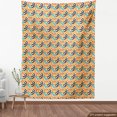 thumbnail image 4 of Abstract Upholstery Fabric by the Yard, Colorful Demonstration of C Motifs Warm Summer Tones Surreal Design, Decorative Fabric for DIY and Home Accents, Peach and Multicolor by Ambesonne, 4 of 5