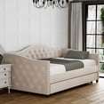 thumbnail image 2 of Ouyessir Modern Upholstered Tufted Daybed with Drawers White-Trundle - Twin, 2 of 5