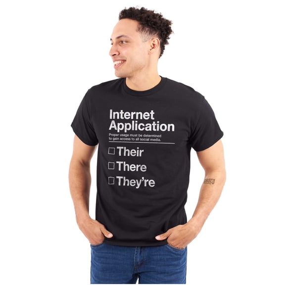 Internet App Troll Proper Usage Nerd Plus Size Crewneck Graphic Tee Shirt Brisco Brands 2X