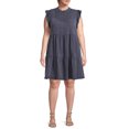 thumbnail image 7 of Terra & Sky High Neck Short Sleeve Relaxed Fit Tiered Dress (Women's Plus), 1 Count, 1 Pack, 7 of 7