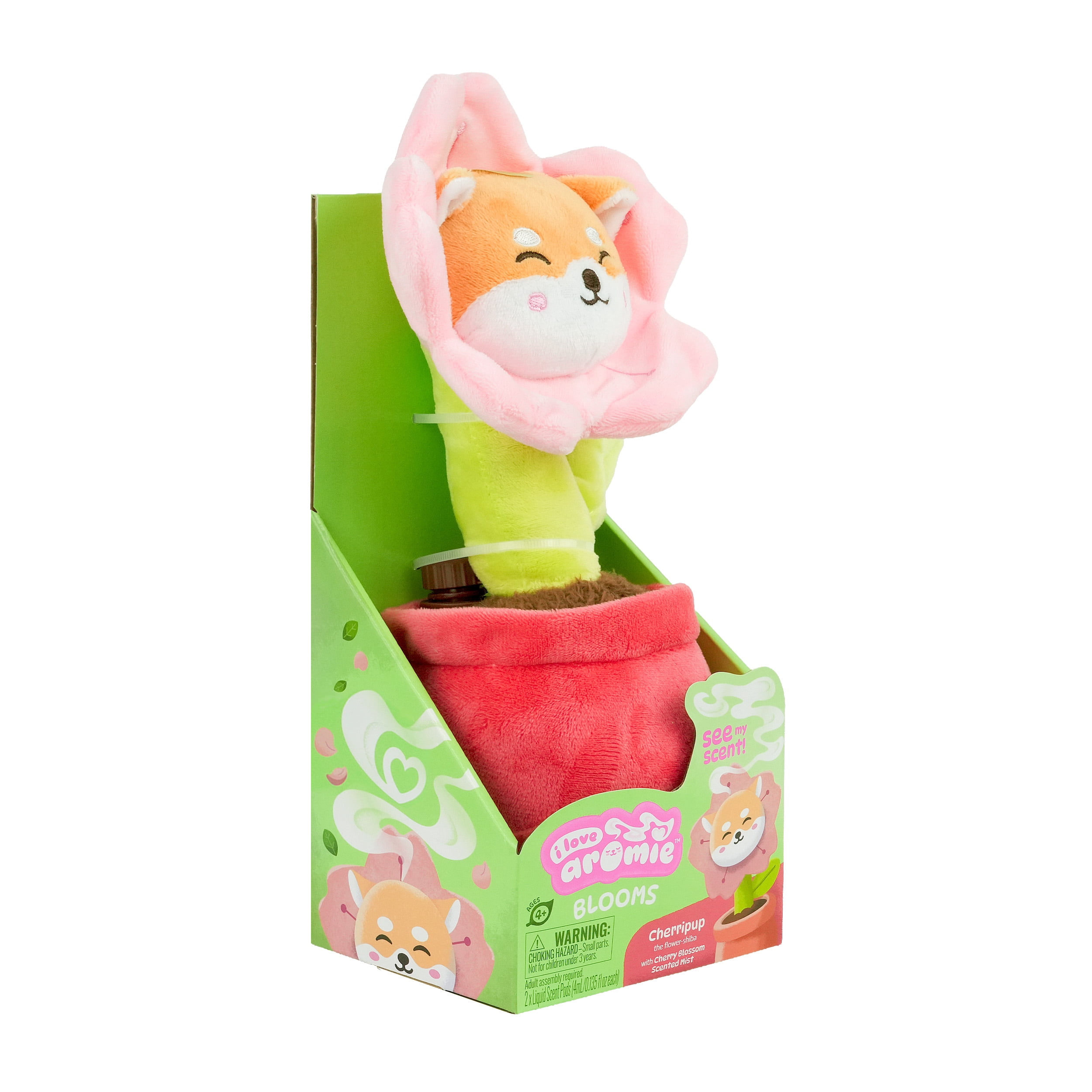 i love aromie™ Cheeripup - Cherry Blossom Scented Flower Plush with Visible Magic Mist. Refillable Fragrance Toy for Kids 4+